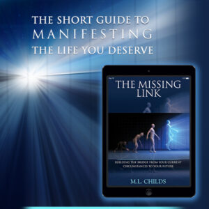 Promotional ad for The Missing Link by M. L. Childs