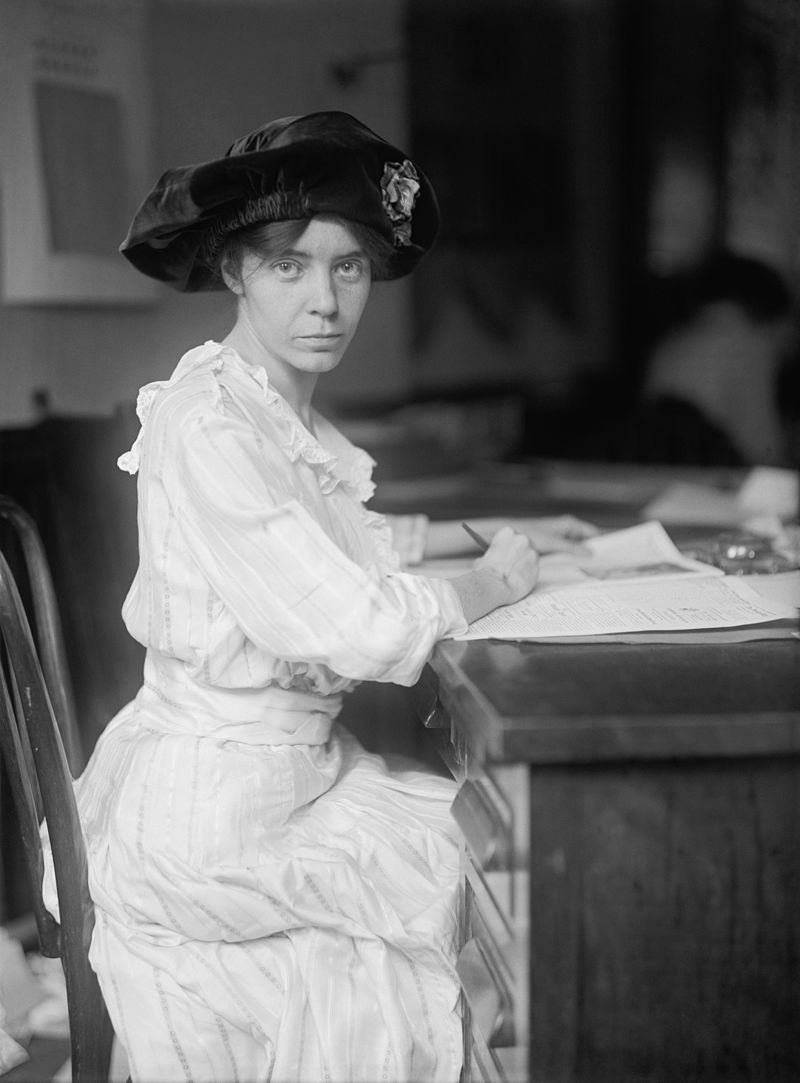 Image of Alice Paul, a leader in the women's suffrage movement.