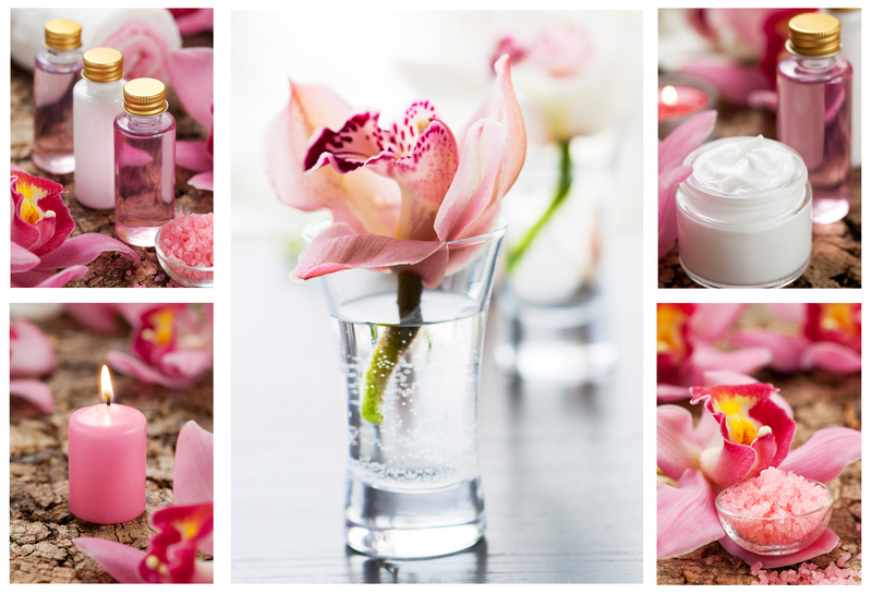 Spa collage. spa and aromatherapy bath collection.