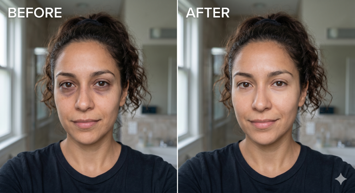 Woman with Dark Circles Undereye made with AI